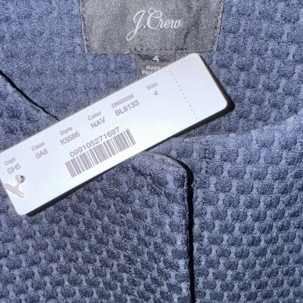 J. Crew Women's Dark Navy Textured Suit - Picture 4 of 6